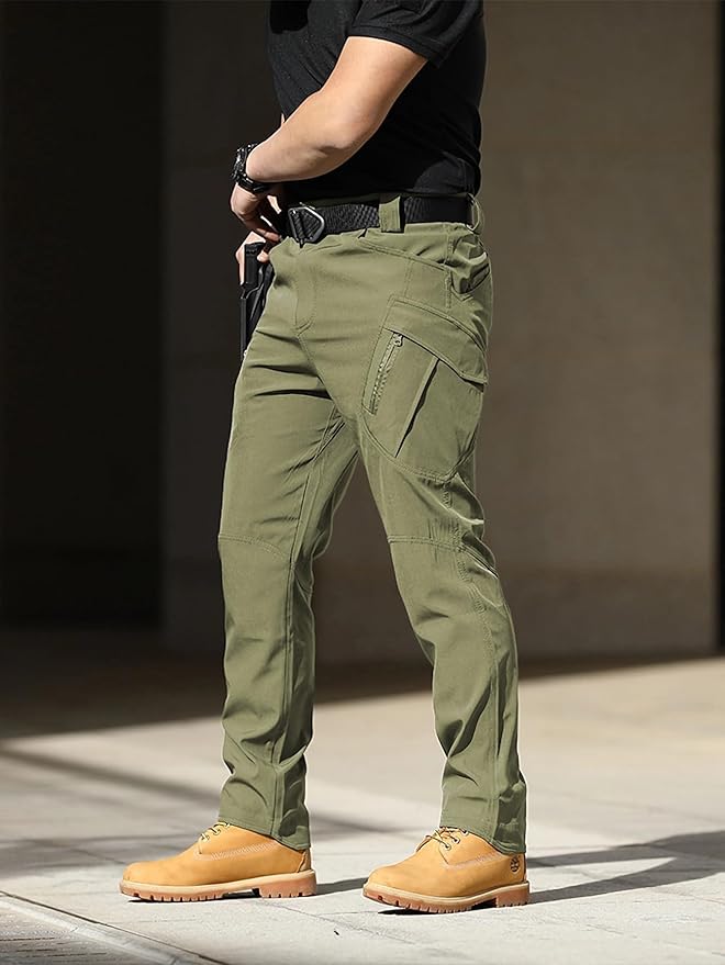 AUTIWITUA Men's Tactical Cargo Pants Water Resistant Lightweight Hiking Pants Outdoor Work Pants with Multi Pockets(No Belt)