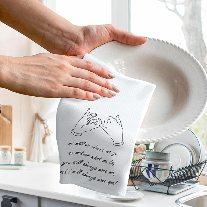 Friendship Gift for Friends, Tea Towel for Female Friends, Water-Absorbent Quick-Drying Dish Towel 16 * 24in