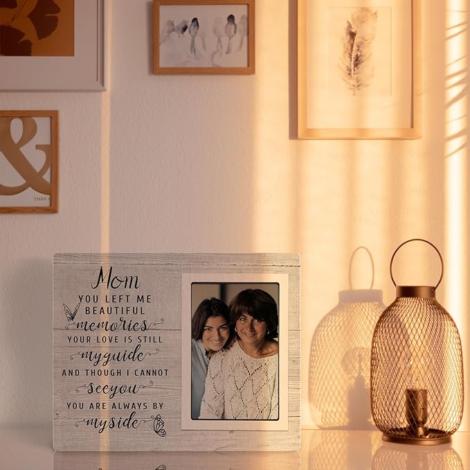 SteadStyle Memorial Gift for Loss of Mother - Memorial Picture Frames - Sympathy Gifts for Loss of Mom, Bereavement Gifts for Loss(White)