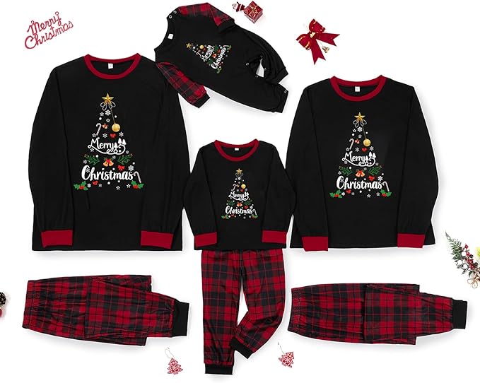 WephuPSho Christmas Family Matching Pajamas, Festive Xmas Jammies Sets for the Whole Family, Holiday Pjs Christmas