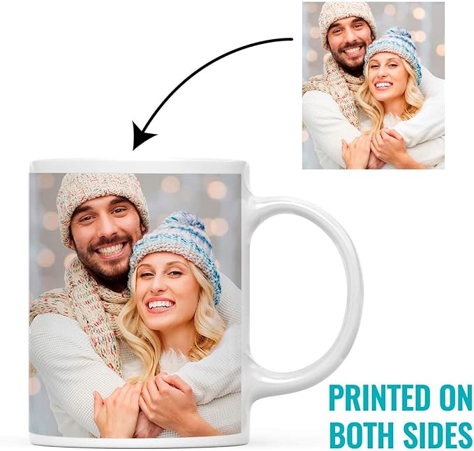 Andaz Press Fully Personalized 11oz. Coffee Mug Gift, Personalized Coffee Mug, Add Picture, Logo, or Text to Our Custom Mugs, 1-Pack, Includes Gift Box