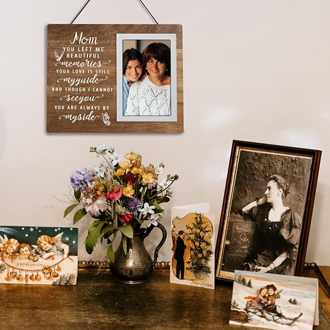 SteadStyle Memorial Gift for Loss of Mother - Memorial Picture Frames - Sympathy Gifts for Loss of Mom, Bereavement Gifts for Loss (Brown)
