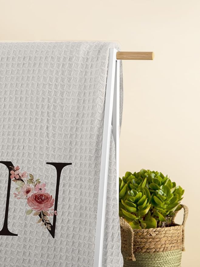 Kitchen Towel, Personalized Gifts Mode Monogram Letter N Kitchen Towel for Kitchen Dinning Bathroom, Christmas Birthday Gifts for Women, Kitchen Towel and Dishcloths Sets 16×24 Inches