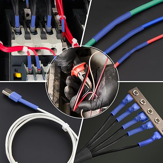 ASHINER Blue Heat Shrink Tubing Kit - 580Pcs EVA Material in 11 Sizes - Ideal for Electrical Insulation, Repairs, and Wire Connectors with User-Friendly Design and Storage Case