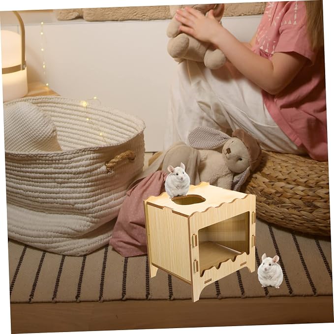 VICASKY Small Animals Box Comfortable Hamster Nest Digging for Fun Playtime Durable Scratch Materials Hideout for Small Pets