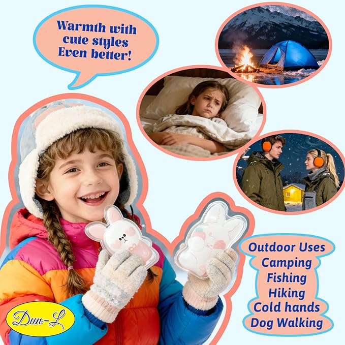 8 PCS Reusable Hand Warmers, Reusable Heat Packs，Cute Heating Pack, Hot Therapy Compress, Reusabl Heating Pad for Pain Relief and Camping, Outdoor & Portable