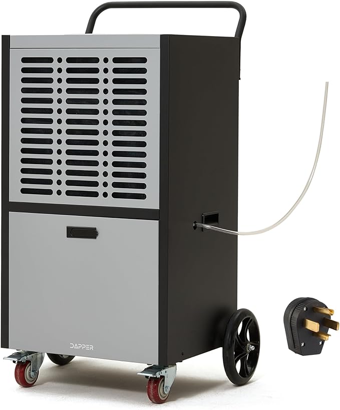 290 Pints Commercial Dehumidifier for Basements & Industrial Spaces – Built-In Pump, Drain Hose, Continuous Operation, 2-Speed Fan, 24000 Sq Ft Coverage