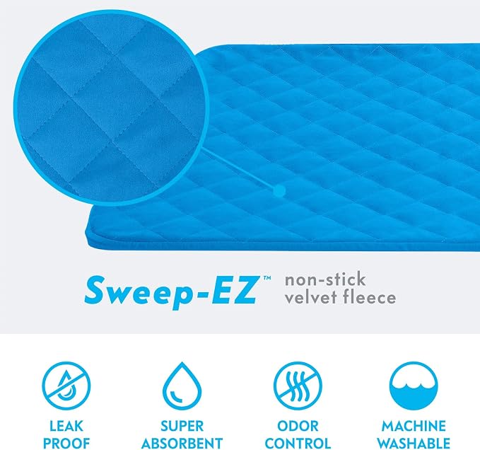 Paw Inspired Fitted Fleece Liner Set for Critter Nation 1-Story Cage, Blue | Single Unit Combo Pack for Ferret Nation/Critter Nation Cage, For Ferrets, Rats, Chinchillas, Hedgehogs, Small Animals, Pets