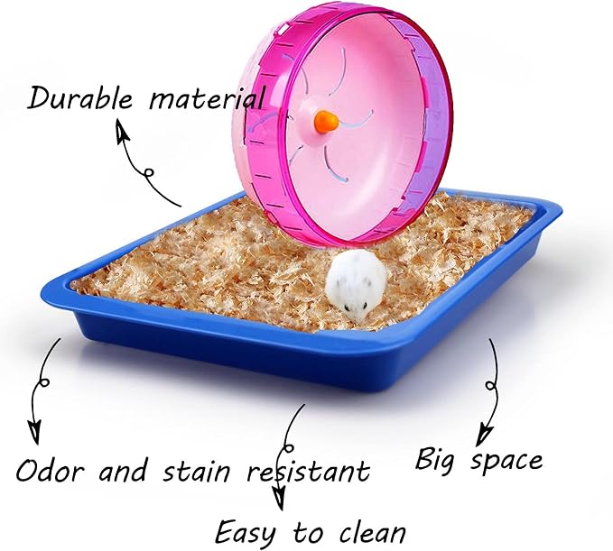 TEYOUYI 3 Pcs Hedgehog Litter Boxes Tray, Plastic Pet Toilet, Small Animal Litter Tray Corner for Guinea Pig Hamster Pig Rabbit Pee (3 Color)