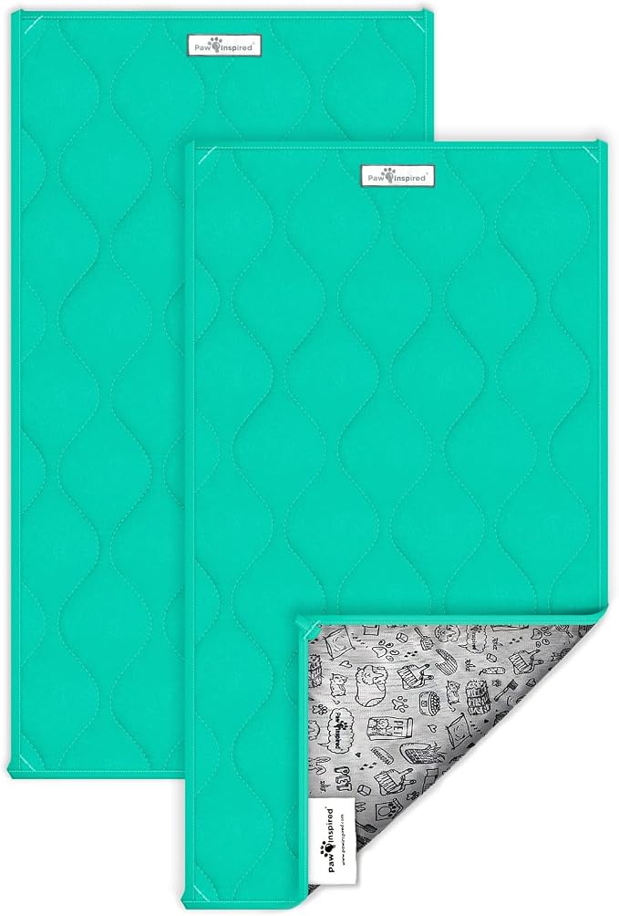Paw Inspired Washable Fleece Guinea Pig Cage Liners, C&C 2x1, Green | Super Absorbent Pee Pad, Bedding, Waterproof Bottom, Pet Bed Mat for Guinea Pigs, Ferrets, Rabbits, Hamsters, Small Animals