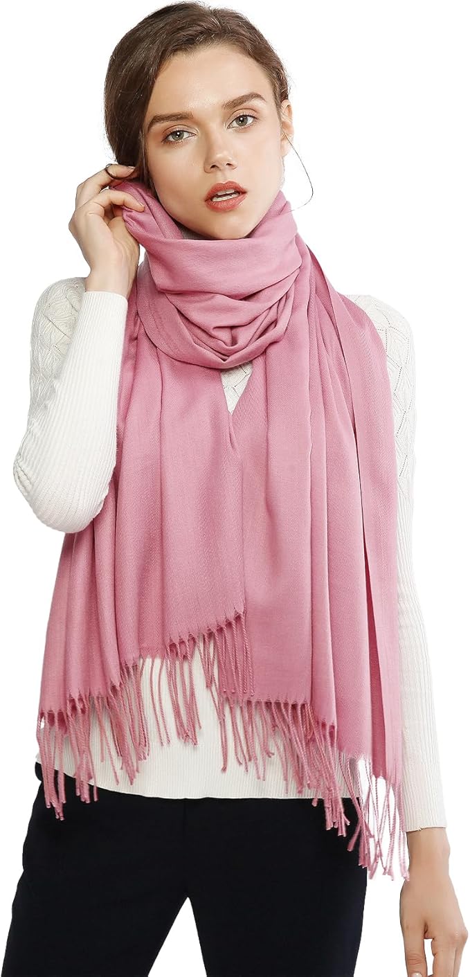 RIIQIICHY Women's Scarf Pashmina Shawls and Wraps for Evening Dress Bridesmaid Wedding Bridal Winter Warm Long Large Scarves
