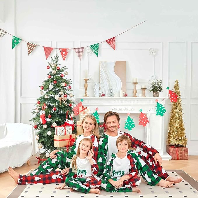 Christmas Pajamas for Family Matching Family Christmas Pajamas Set PJS Holiday Xmas Family Jammies Sleepwear