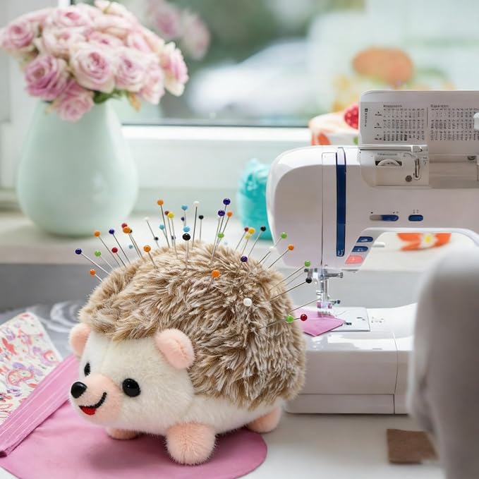 Sizobi Cute Hedgehog Pin Cushion for Sewing,Needle Holder Sewing Pin Holder | Soft Plush Needle Holder,Sewing Supplies Accessories Gift for Quilting, Embroidery, DIY Crafts(Sewing Pins Not Included)