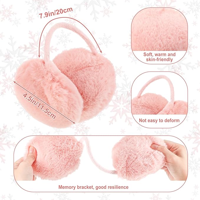 JenPen 4 Pcs Winter Hat Scarf and Gloves Set for Women Include Ear Cover Cold Weather Scarf Hat Knit Beanie Gloves