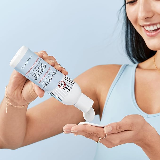 First Aid Beauty - Hydrating Toner with Squalane and Oats, Natural Wild Oat Skin Calming Toner, Helps Reduce Lines & Wrinkles, Safe for Sensitive Skin, Alcohol-Free Balanced Hydration, 6 oz