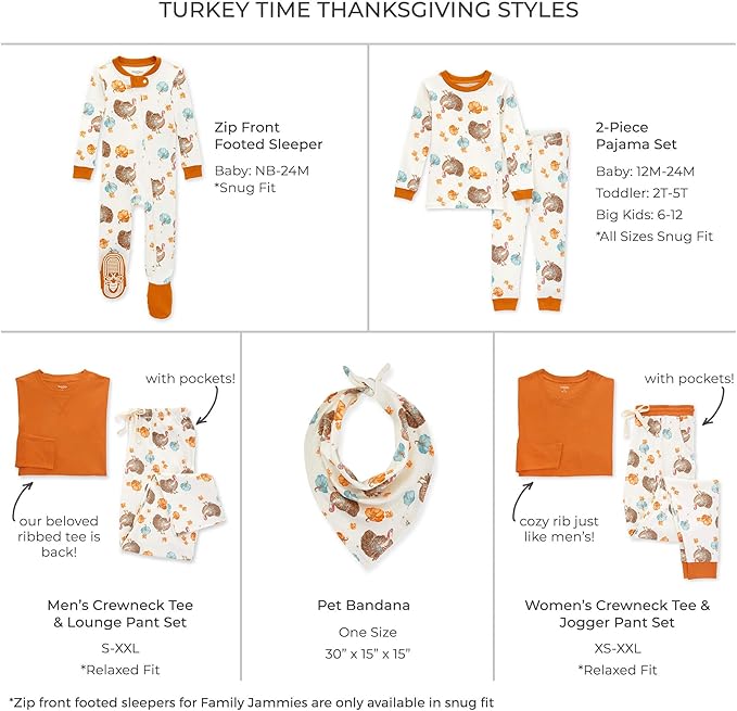 Burt's Bees Baby Baby Family Jammies Matching Holiday Organic Cotton Pajamas