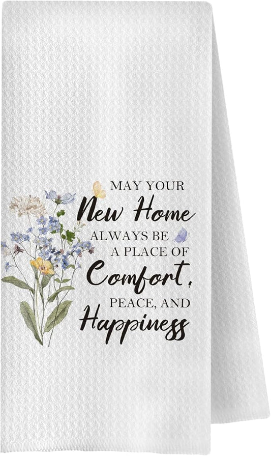 House Warming Gifts Kitchen Towels, New Home Gifts for Women Dish Tea Towels for Kitchen Decor, Best House Warming Gift Decorative Hand Towel for Bathroom, 16x24 Inches