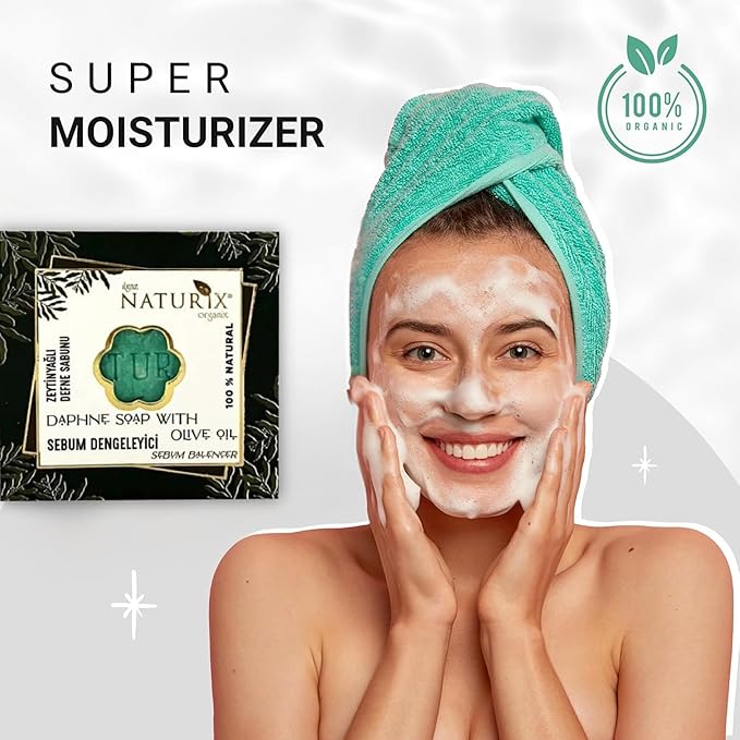 Organic Bar Soap Moisturizing Soap Made from Natural Oil | Hair Hand Face Body Bath Wash | Skin Care Cleanser Shampoo (Laurel)