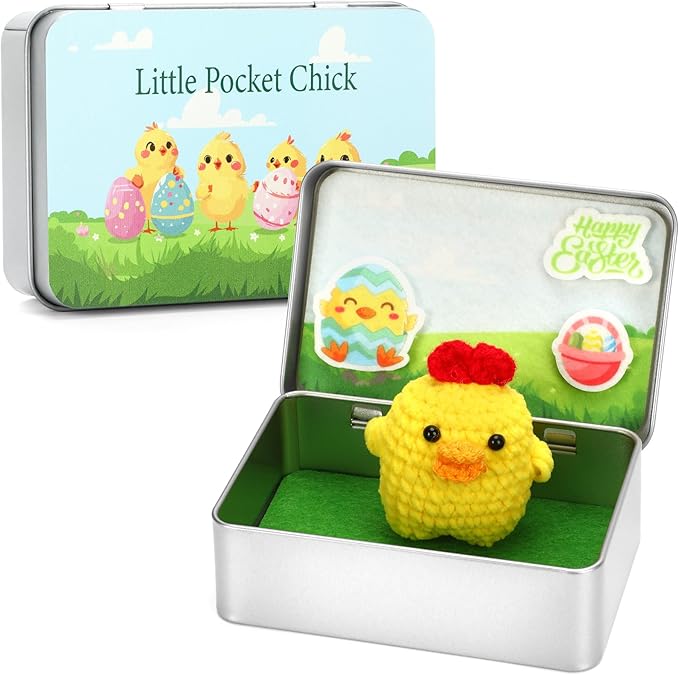 Little Pocket Chick Cute Collectible Easter Keepsake Travel Buddy | Little Pocket Chick in a mini tin, a cute collectible gift for Easter baskets, coworkers and friends