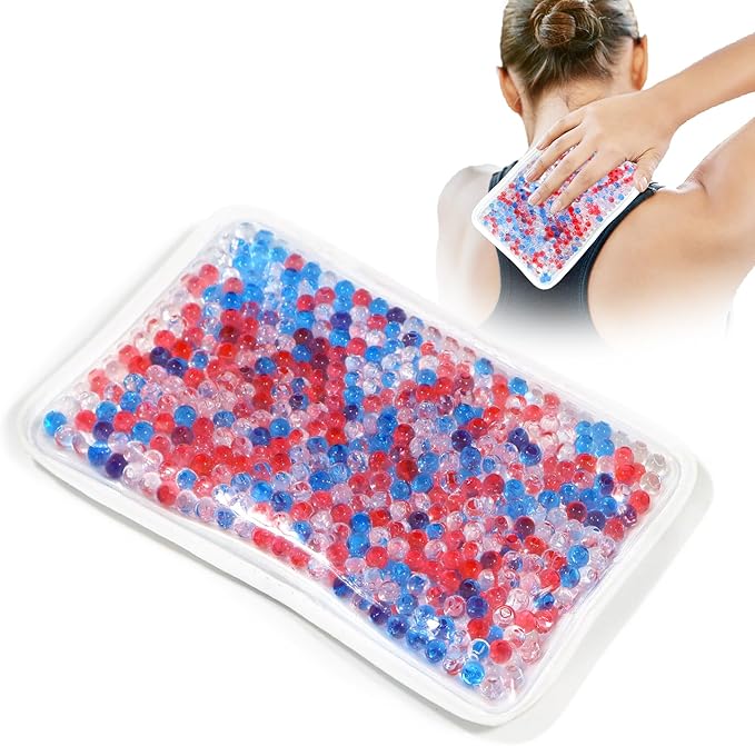 Gel Ice Pack Ice Bag with Strap-1 Pack Reusable Hot & Cold Pack Compress for Knee, Shoulder, Foot, Back, Ankle, Neck, Hip, Elbow, Wisdom Tooth-7.76''x4.93''