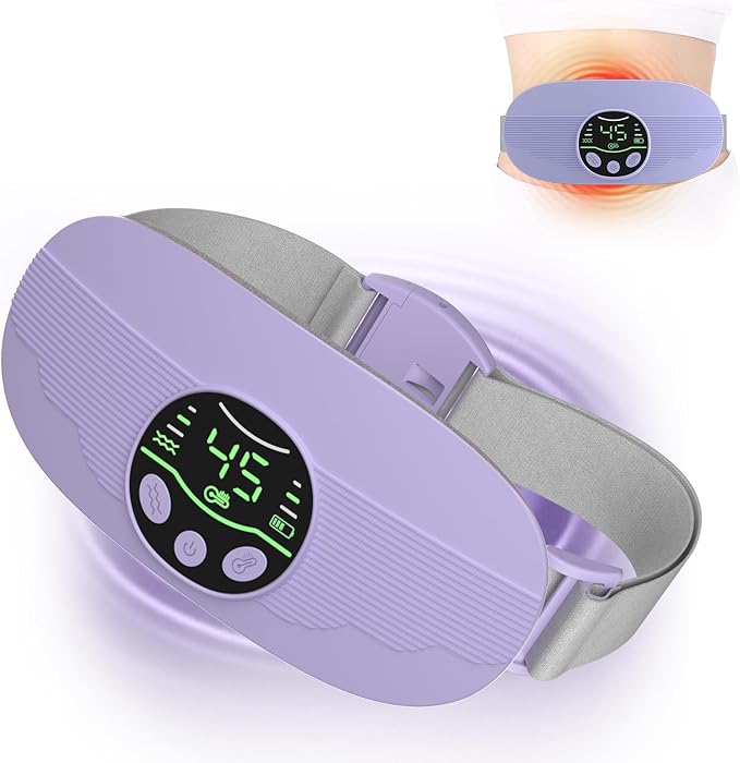 Heating Pad for Period Cramps Portable Cordless 3S Fast Period Heating Pad Cramp Relief with 3 Heat Levels and 3 Massage Modes Menstrual Electric Waist Wrap Belt for Pain Relief Gifts for Her