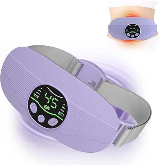 Heating Pad for Period Cramps Portable Cordless 3S Fast Period Heating Pad Cramp Relief with 3 Heat Levels and 3 Massage Modes Menstrual Electric Waist Wrap Belt for Pain Relief Gifts for Her
