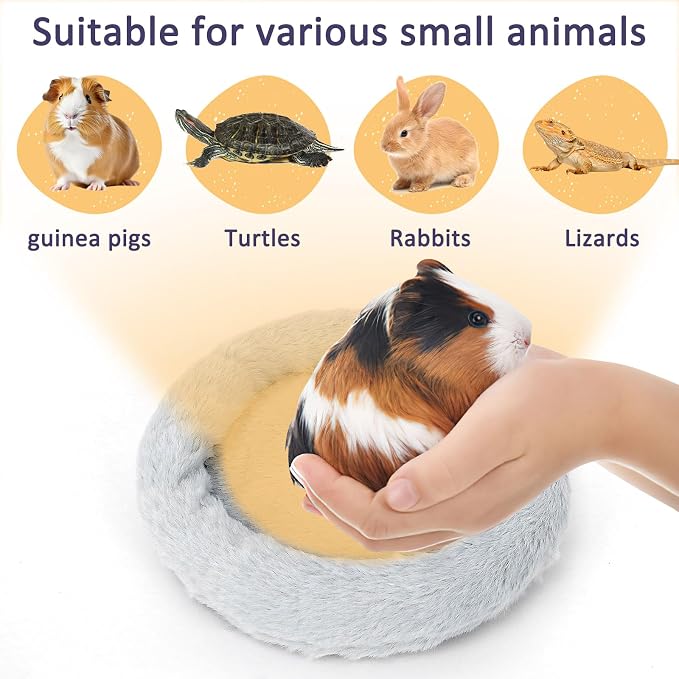 FEBSNOW Guinea Pig Bed, Soft Fleece Hamster Bed for Small Animals | Washable Warm Fleece Material, For Guinea Pigs and Hamsters, Cosy Sleeping and Hiding Spot, Anti-Slip Bottom