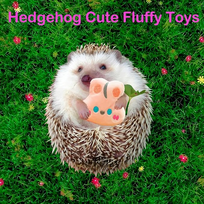 Hedgehog Accessories Dig Box Cage Set with Ball Toy, Cozy Bed, 100 Colorful Cotton Balls, Cute Hedgehog Enrichment Toys Hedgehog Supplies Ball Bell