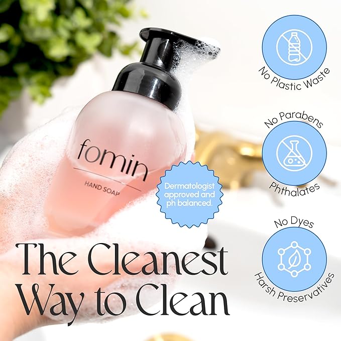 FOMIN Foaming Hand Soap Refills (16 Pack) - Variety Pack Foaming Hand Soap Tablets - Skin Friendly Foam Soap Refill for Hand Wash - Makes 128 fl oz (16 x 8 fl oz)