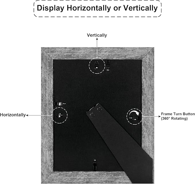 8.5x11 Picture Frame Display 2 opening Double 5x7 Picture Frame Collage,Multi Photo Frame with Mat,Plexiglass,Horizontal and Vertical Formats for Wall Decor,Grey Wood Grain