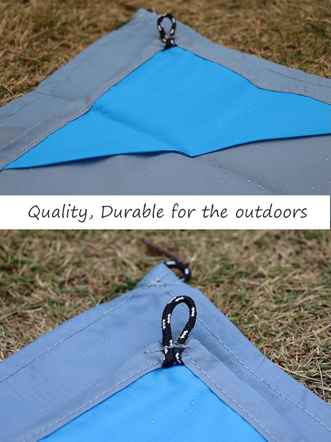 Orga'Neat Pocket Picnic Blanket, Sandproof Lightweight Pocket Camping Tarp, 55″x 39″ Foldable & Fits into Small Bag, Water Resistant Washable Quick Dry Compact Beach Mat for Outdoor Recreation
