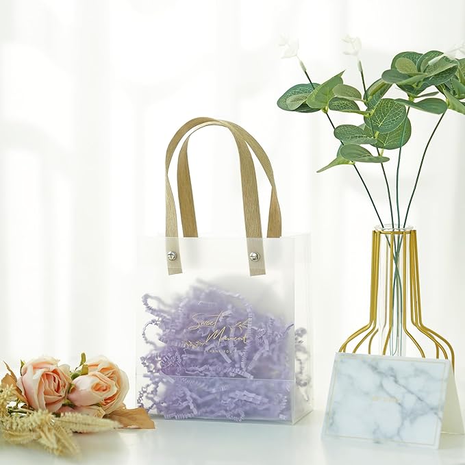 Bobobag - 1LB Crinkle Cut Paper Shred Filler Recyclable Gift Wrap Confetti Raffia Grass Shred Paper for Easter Baskets Filler Creative Eggs Decor(Lavender Purple)