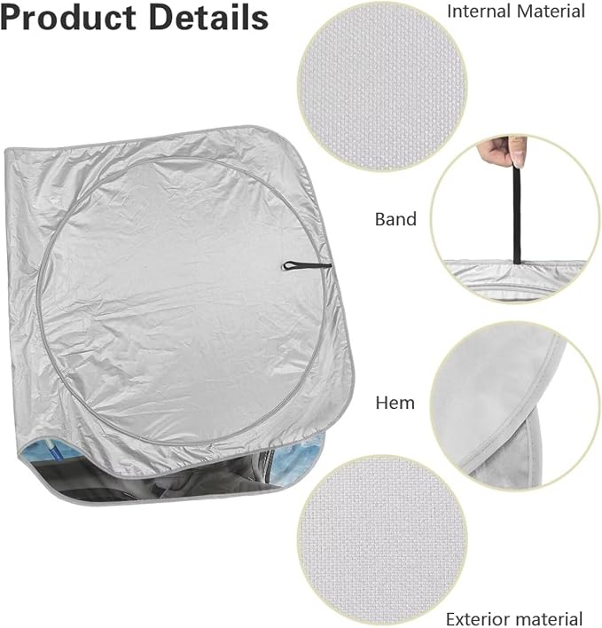 Cute Otter Car Front Windshield Sun Shade Foldable Tropical Sun Visor Protector Accessories for Cars Truck SUV UV Rays & Heat Protection Car Windshield Sunshade with Storage Bag
