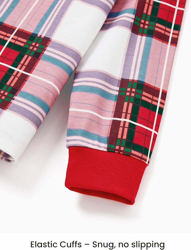 PATPAT Christmas Family Matching Pajama Sets Includes Christmas Socks - Perfect for Family Photos & Holiday Celebrations