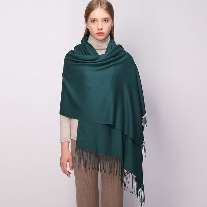 RIIQIICHY Women's Scarf Pashmina Shawls and Wraps for Evening Dress Bridesmaid Wedding Bridal Winter Warm Long Large Scarves
