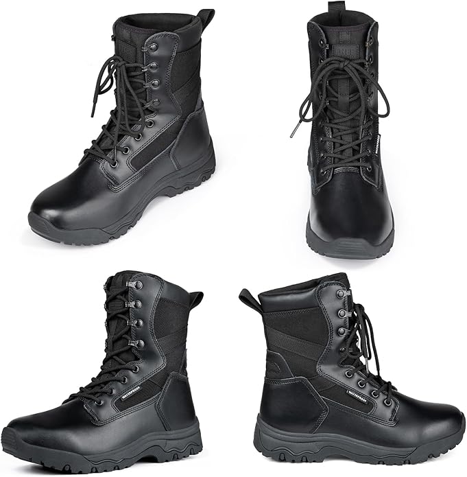 FREE SOLDIER Men's Work Tactical Boots 8 Inches Lightweight Combat Boots Durable Suede Leather Military Boot Desert Boot