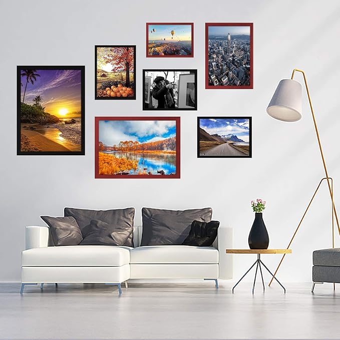 10x14 inch Wood Picture Frames for Wall Hanging,Diamond Painting Frames Rectangle Baby Scan Picture Frame for Family Walls Decoration,Anniversary,Wedding,Christmas,Halloween,Shower,Certificate (Black)