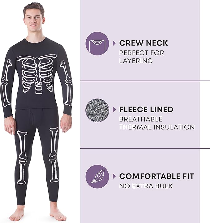 Rocky Thermal Underwear Men Long Johns Men Thermal Underwear Thermals Mens Base Layer Mens Thermals Top and Bottom Set