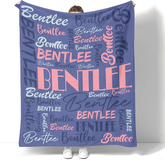 Dr.TOUGH Personalized Name Blanket Personalized Blanket for Adult Kids Flannel Customized Personalized Blankets and Throws