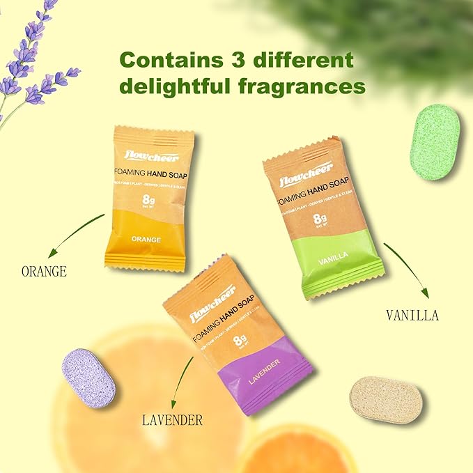 Foaming Hand Soap Refill Tablets, 12 Pack (Makes 12 x 9 fl oz), Variety Fragrance, Fresh & Clean Handwash, No Plastic Bottle