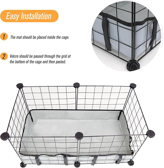 DZWLKJ Guinea Pig Cage Liner Tarp Bottom Waterproof and Washable Base Also for Rabbits, Bunny, Chinchesillas, Hedgehog, Ferrets and Other Small Animals(14x28 inches)