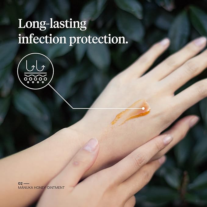 First Honey Wound Healing Ointment 0.5 oz | 100% Active Leptospermum | Fast Relief & Skin Repair | Manuka Honey from New Zealand Antibiotic Free Burn Care, Scar Gel, Dressing Aid