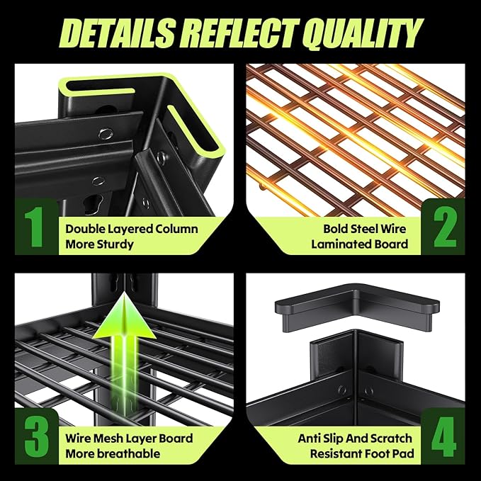 Garage Shelving, Heavy Duty Garage Shelves, Adjustable Metal Shelving Unit, Easy Assembly Garage Storage Shelves, 3000LBS Storage Rack Shelf for Garage, Basement, 72" H x 59" W x 19.6" D