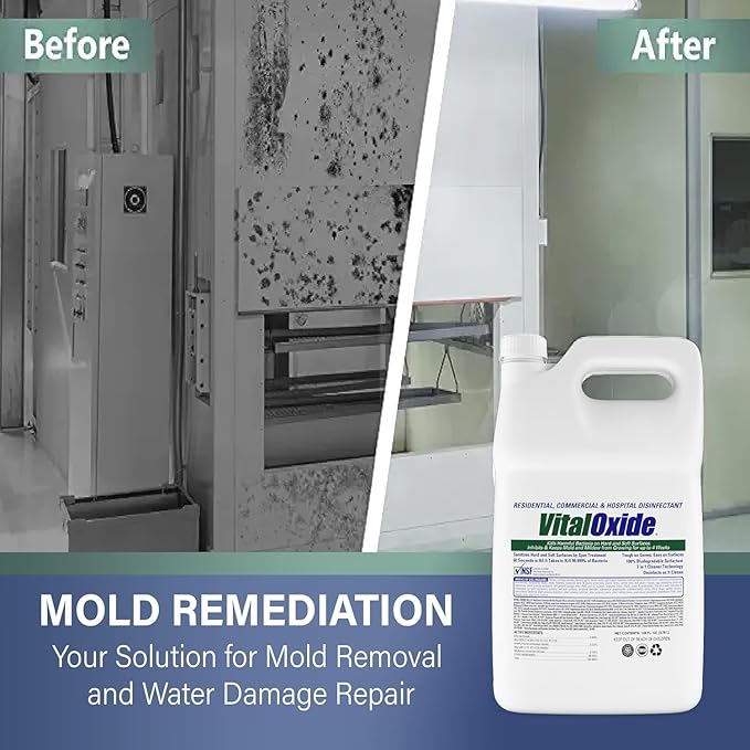 Vital Oxide Disinfectant, Deodorizer, Cleaner, Food-Contact Sanitizer, Virucide – (EPA registration #82972-1) – Kills Mold & Mildew, Eliminates Odors-2 Gallons