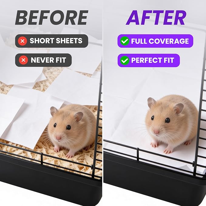 HA SHI Bird Cage Liners - Non-Toxic, Ink-Free Newsprint Paper for Parrots & Small Animals (164 ft Roll - 22" Wide (Trim-to-Fit)) | Roll-type cage liner, 22 in wide x 164 ft, ink-free newsprint. Trim to any length for birds and small pet enclosures.