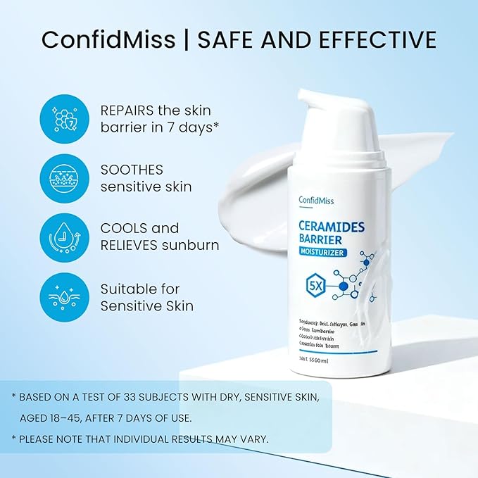5X Ceramide Barrier Moisturizer Face Cream，With Ceramide Hyaluronic Acid Centella Collagen Hydration Relief Redness Reducing Ultra Repair Cream For All Skin Type Sensitive Skin-#4-1PC