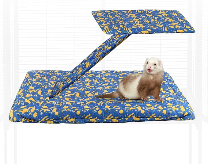 Fitted Liners for Ferret Nation, Critter Nation Cage - Washable Liner for Ferrets, Chinchillas, Rats, Guinea Pig, Hedgehogs & Other Small Animals - Waterproof Cage Accessory (Single Unit Set)