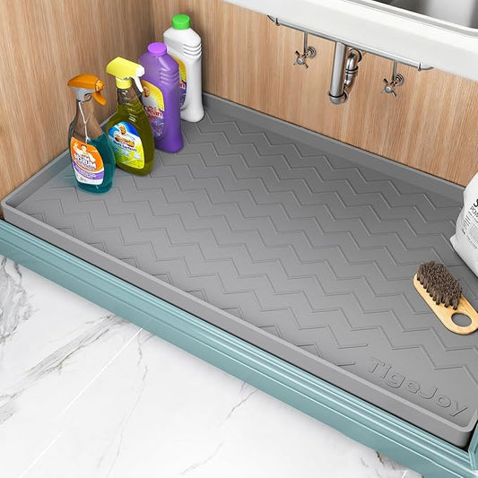 TigeJoy 28" x 22" Under Sink Mats for Kitchen Waterproof