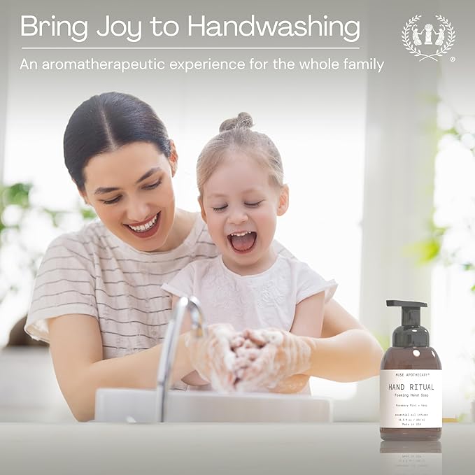 Muse Apothecary Hand Ritual - Aromatic and Nourishing Foaming Hand Soap, Infused with Natural Aromatherapy Essential Oils - USDA Certified Biobased - 11.5 oz, Aloe + Eucalyptus + Lavender