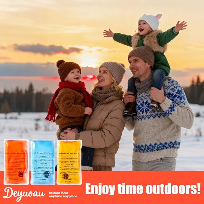 Reusable Pocket Heat Packs, Hand Warmers - Easy Reset & Comfortable Warmth for Daily Use, Commute & Cold Days